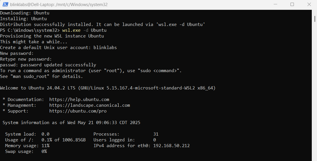 cardano-up-install-ubuntu-wsl-successful